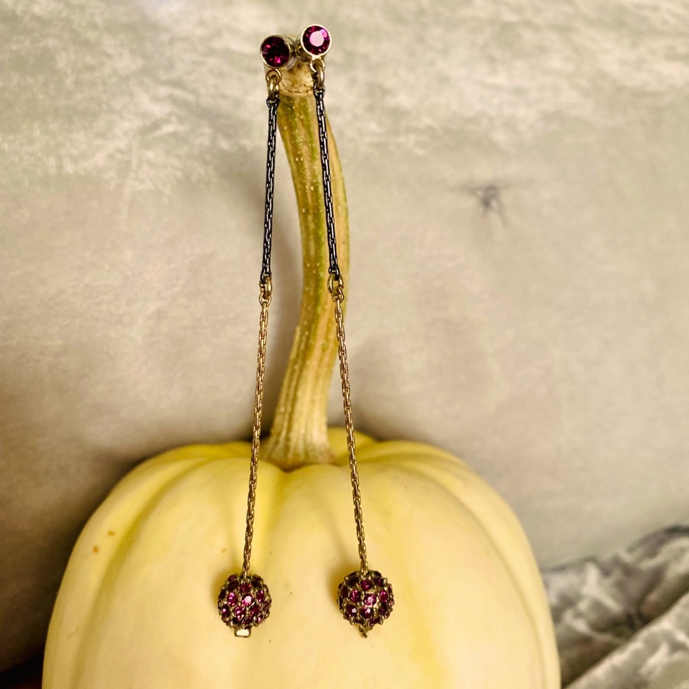 🔮Dangly purple Swarovski crystal earrings🔮